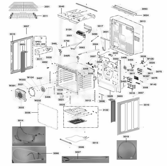 LG Part# AEC74697701 Suction Guide Assembly - Genuine OEM