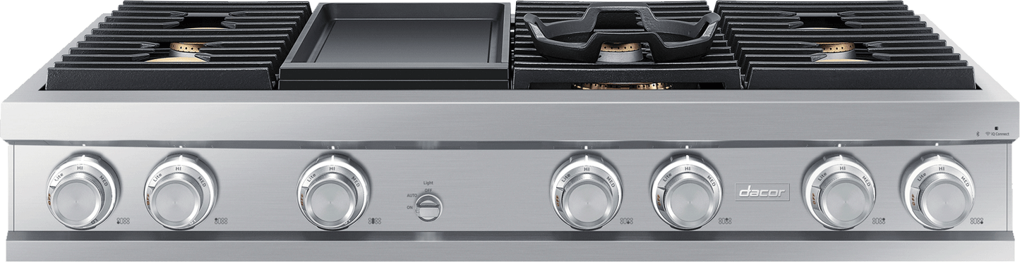 Dacor DTT48M976HS 48 Inch Gas Smart Rangetop with 6 Sealed Burners