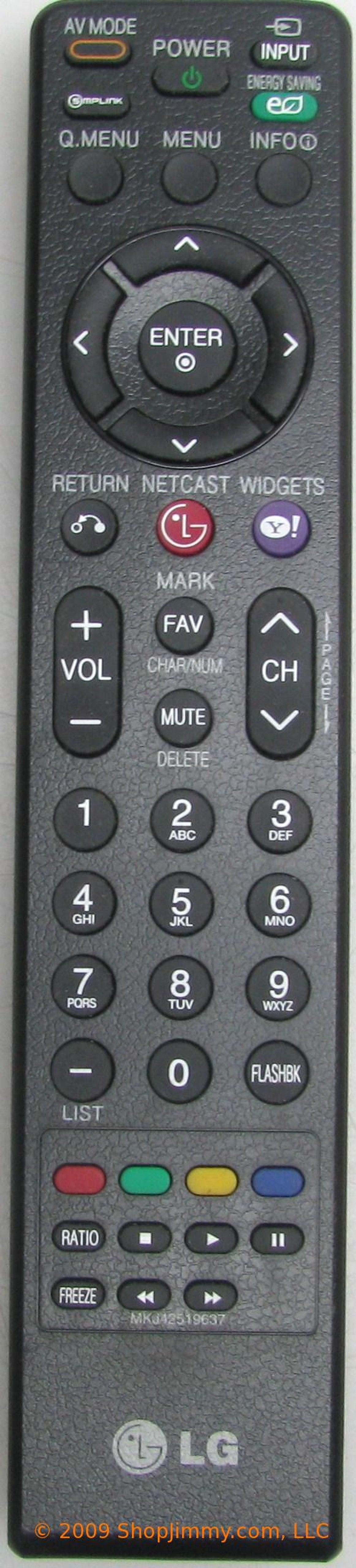 LG Remote Controller - MKJ42519637