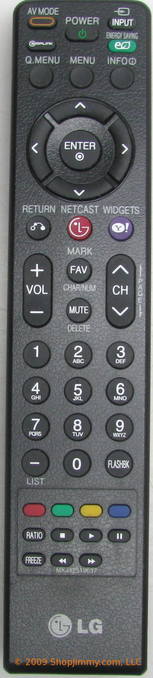 LG Remote Controller - MKJ42519637