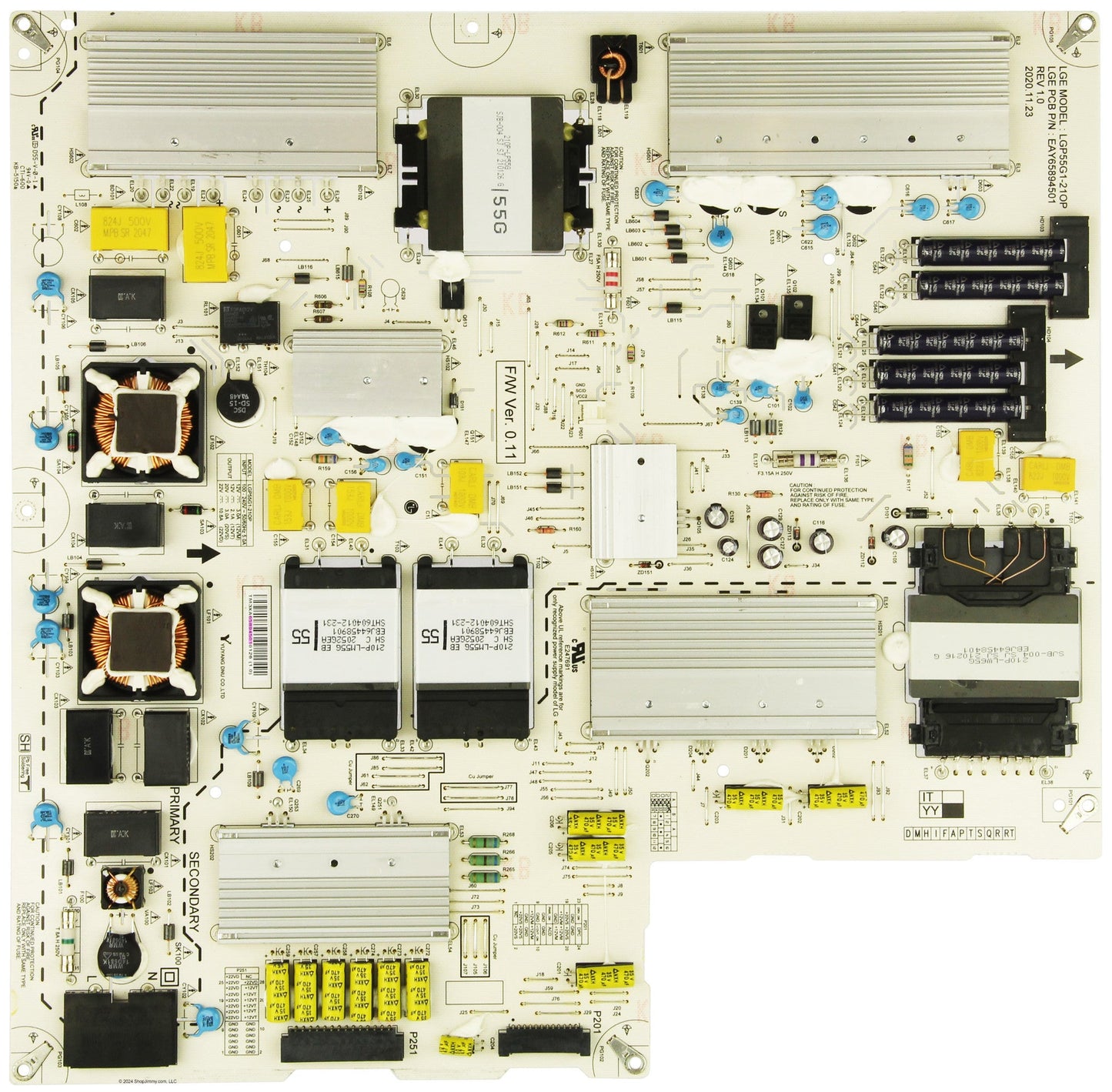 LG Part# EAY65894501 Power Supply Board Assembly - Genuine OEM