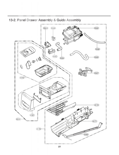 LG Part# AGL34227854 Drawer Panel Assembly - Genuine OEM