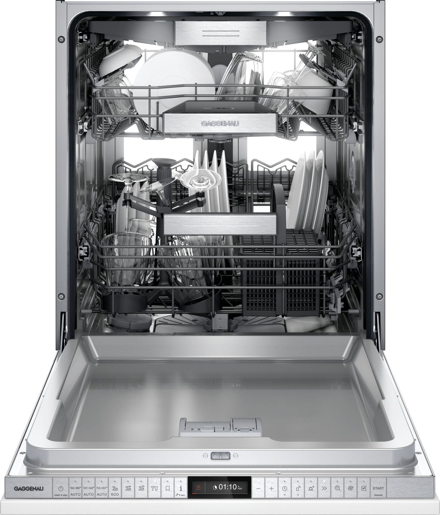 Bosch DF480701F/01 400 Series Push-To-Open Flexible Hinge Dishwasher, Euro Tub