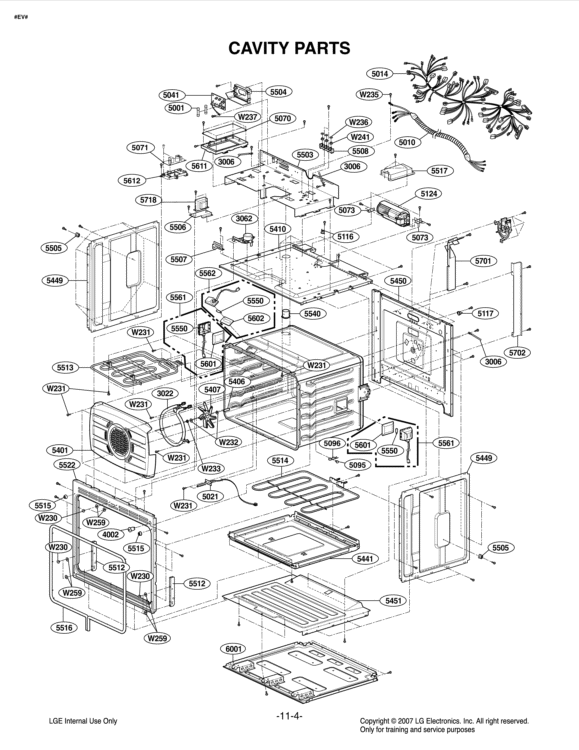 LG Part# 1NZZW1N002B Customized Nut - Genuine OEM