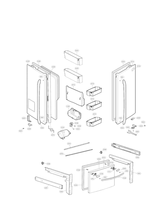 LG Part# ADD73695839 Door Foam Assembly - Genuine OEM