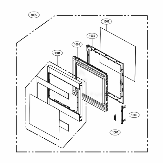 LG Part# ADC74886103 Sub Door Assembly - Genuine OEM