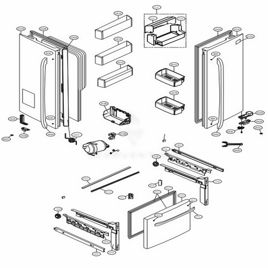 LG Part# ADD73996044 Door Foam Assembly - Genuine OEM