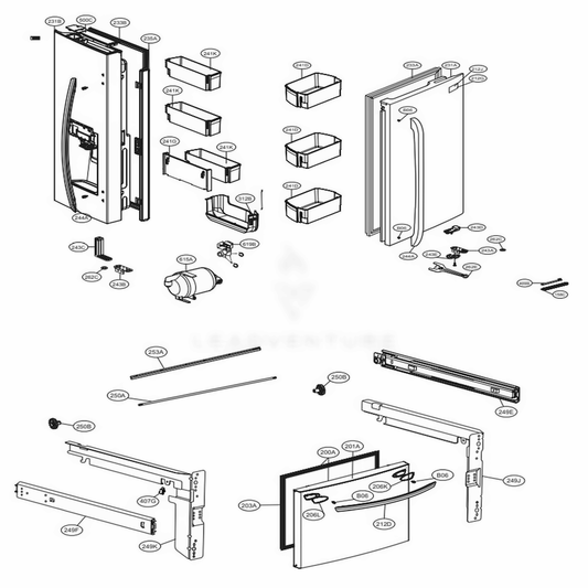 LG Part# ADD73996085 Door Foam Assembly - Genuine OEM