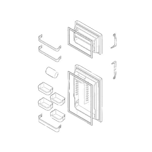 Electrolux Panel-Refr Door,White,Complete - 240410103