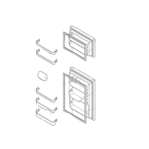 Electrolux Door-Frzr,White,Complete Assy - 240437401