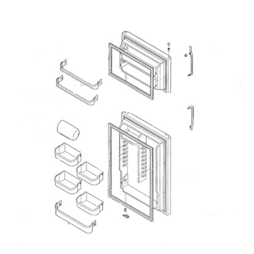Electrolux Dsp Door-Refr,White,Comp - 240450497