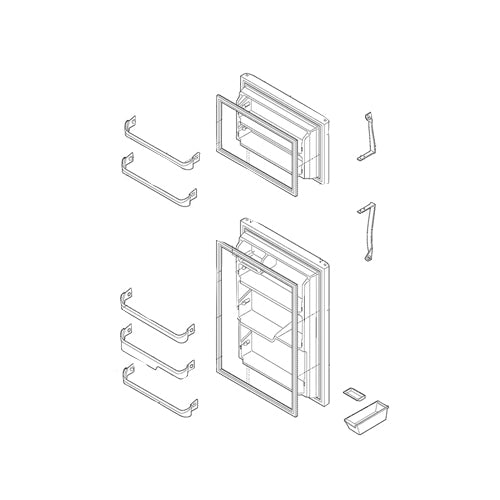 Electrolux Dsp Door-Ref,Whte,Comple Assy - 241798502