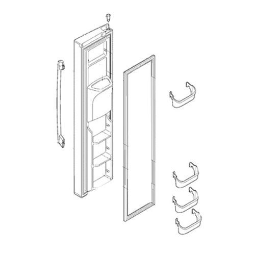 Electrolux Dsp Door-Frzr,Stainless,Comple - 241837198