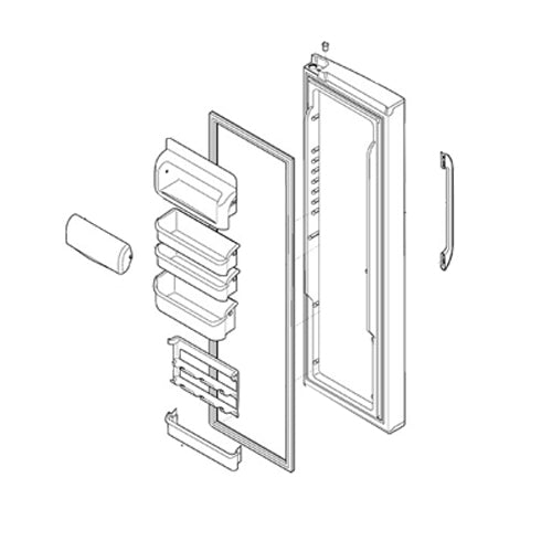 Electrolux Dsp Door-Refr,White,Complete - 241837279