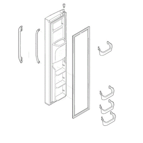 Electrolux Dsp Door-Frzr,Stainless,Compl - 241993824