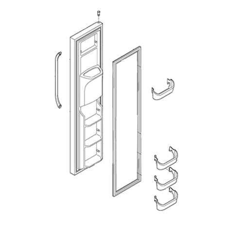 Electrolux Dsp Door-Frz,White(Smooth)Comp - 242026453