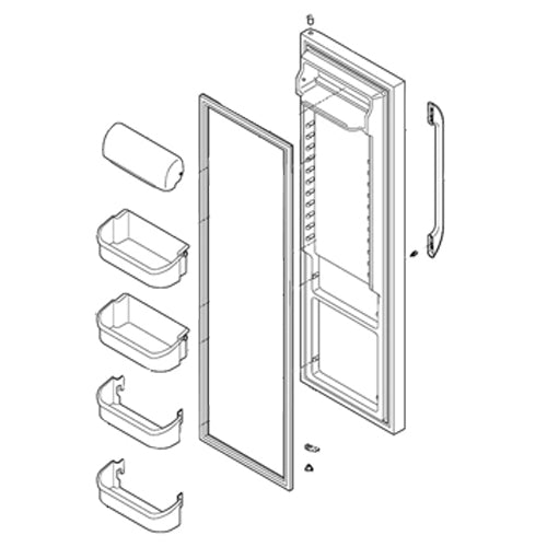 Electrolux Dsp Door-Refr,White,Complete - 242038852