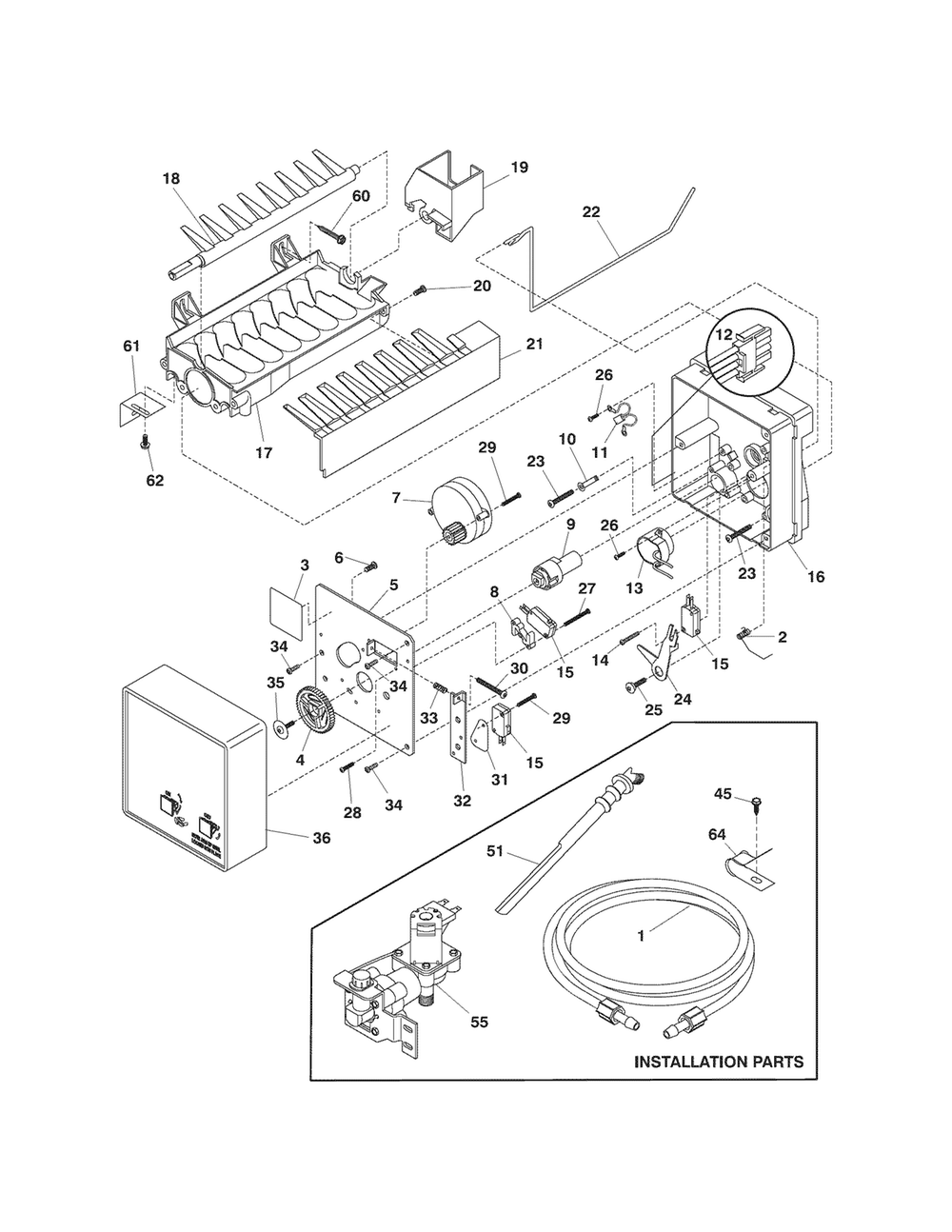 Frigidaire Refrigerator Ice Maker Assembly – 241798231