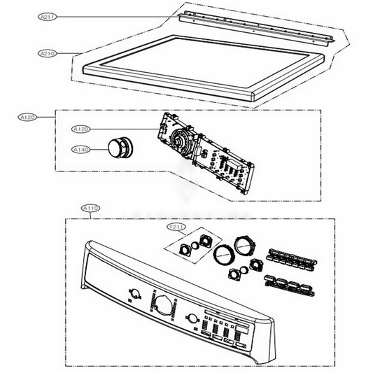 LG Part# EBR83708102 User Interface Control Board - Genuine OEM