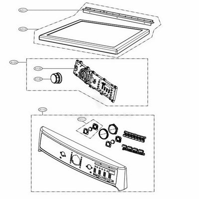 LG Part# AGL75694703 Control Panel Assembly - Genuine OEM