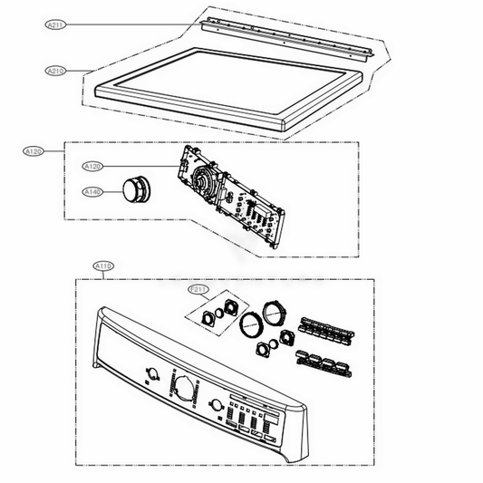 LG Part# AGL75694703 Control Panel Assembly - Genuine OEM