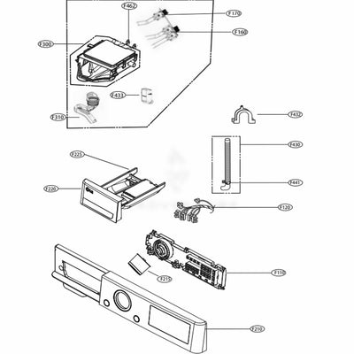 LG Part# ACZ74230515 Dispenser Drawer Assembly - Genuine OEM