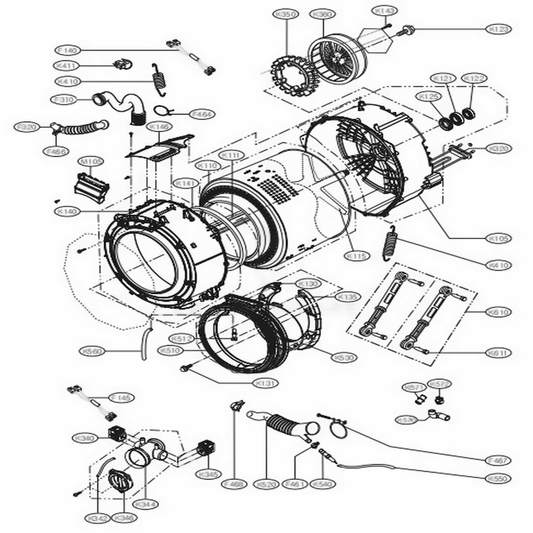 LG Part# 6877ER1052T Multi Wire Harness  - Genuine OEM