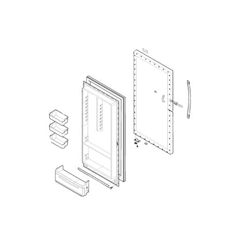 Electrolux Panel-Outer Door Titanium - 297316743
