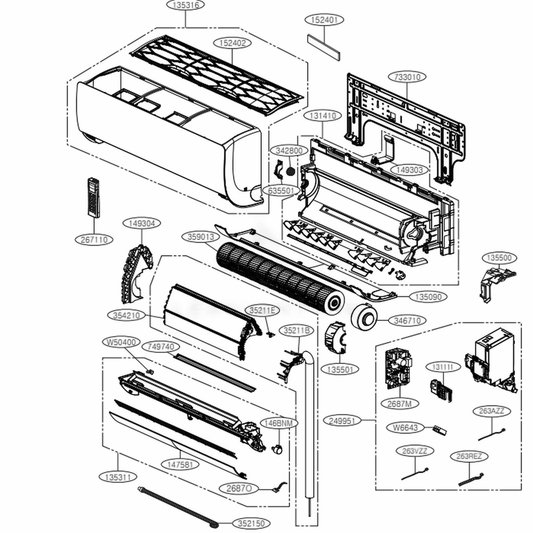 LG Part# ACW74737238 Decor Assembly - Genuine OEM