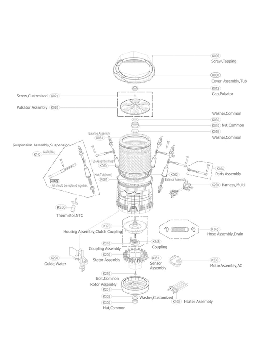 LG Part# MCJ61861204 Coupling (OEM)