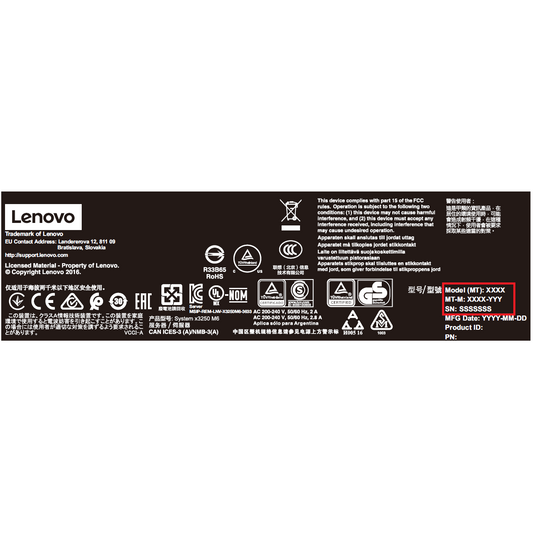Lenovo Part# 00HM575 Label For Name Label E545 (OEM)