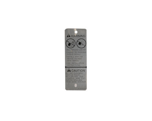 Electrolux Plate-Warning/Caution - 316065300