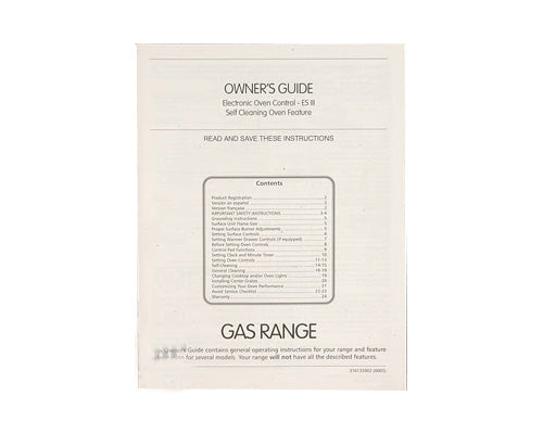 Electrolux Owners Guide - 316135902