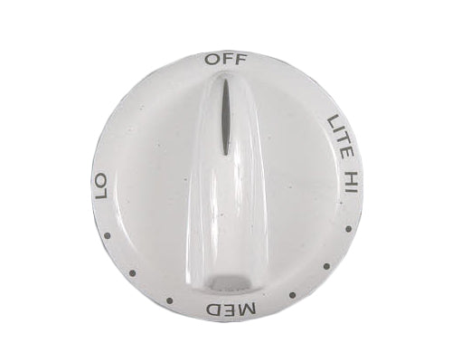 Whirlpool Part# 31926609W Burner Control Knob (OEM) White
