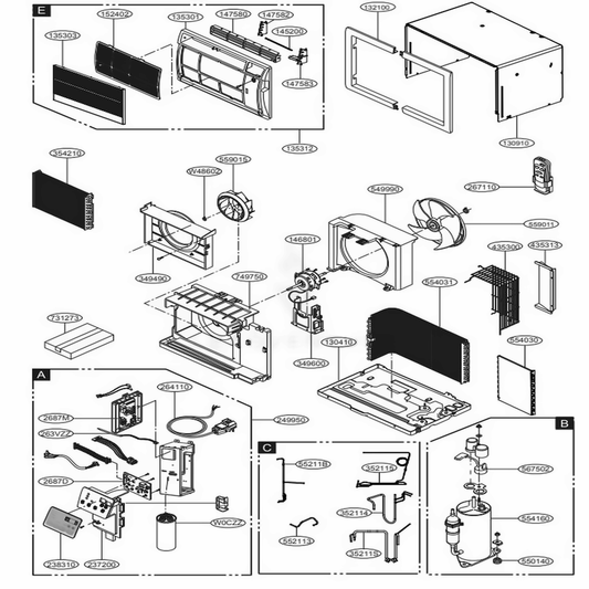 LG Part# MDQ63677101 Frame Assembly - Genuine OEM