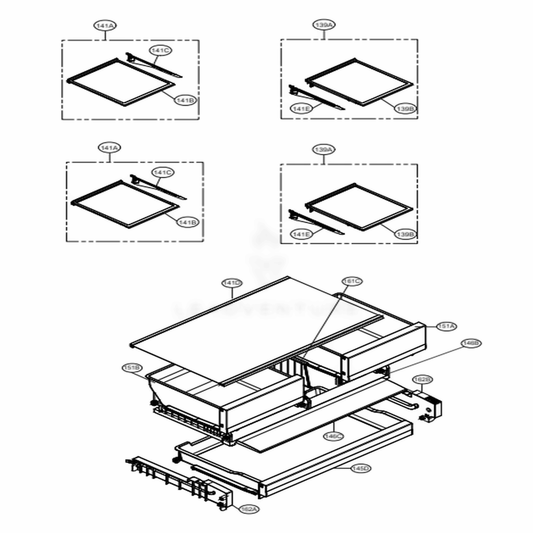LG Part# AEC74897822 Rail Guide Assembly - Genuine OEM