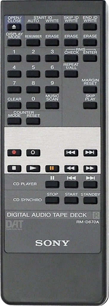 Sony Remote Control Rm-D57A/ - 1-465-777-11