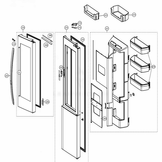 LG Part# ADD74296715 Door Foam Assembly - Genuine OEM