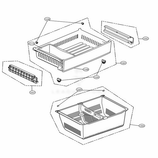 LG Part# MEA65450001 Rail Guide - Genuine OEM