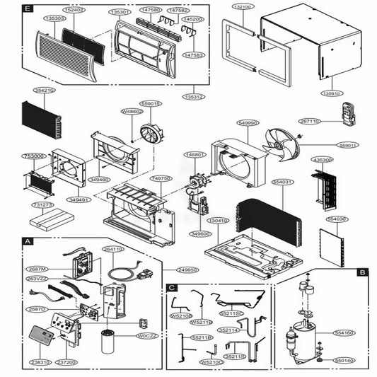 LG Front Grille Assembly - 3531A18004H
