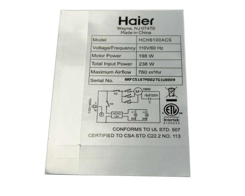 Haier Sticker - 41006483
