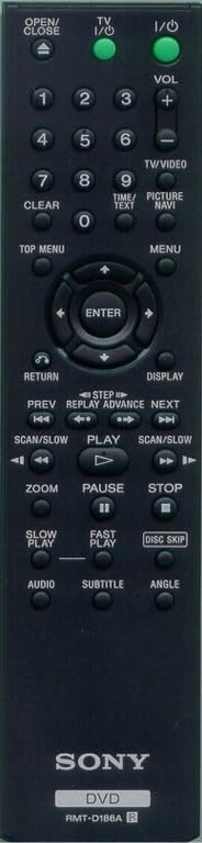 Sony Remote Control (Rmt-D186A - 1-480-638-11