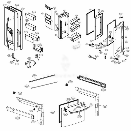 LG Part# ADD73996083 Door Assembly - Genuine OEM