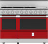 Hestan KRG485GDNGRD 48 Inch Freestanding Gas Range with 5 Sealed Burners, Double Ovens - Red