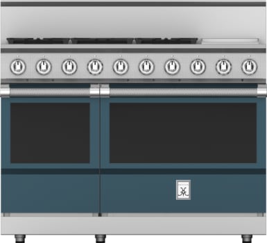 Hestan KRG485GDNGGG 48 Inch Freestanding Gas Range with 5 Sealed Burners, Double Ovens - Dark Gray