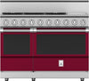 Hestan KRG485GDLPBG 48 Inch Freestanding Gas Range with 5 Sealed Burners, Double Ovens - Burgundy