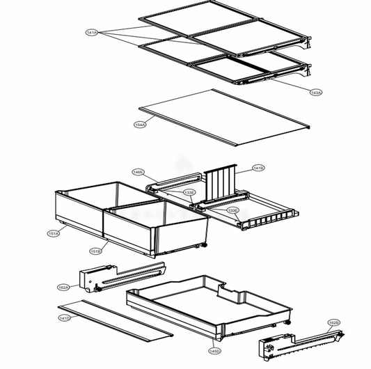 LG Part# AHT73234049 Shelf Assembly - Genuine OEM