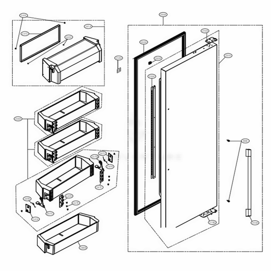 LG Part# ADX73490602 Door Gasket Assembly - Genuine OEM