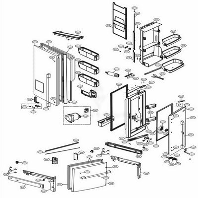 LG Part# AED74352801 Handle Assembly - Genuine OEM