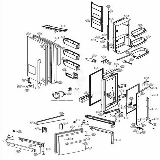LG Part# AED74352801 Handle Assembly - Genuine OEM